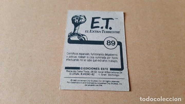 Coleccionismo cromos antiguos: E.T. El Extra-terrestre - ET - n&ordm; 89 - Ediciones Este - 1982 - Nunca Pegado - Foto 2