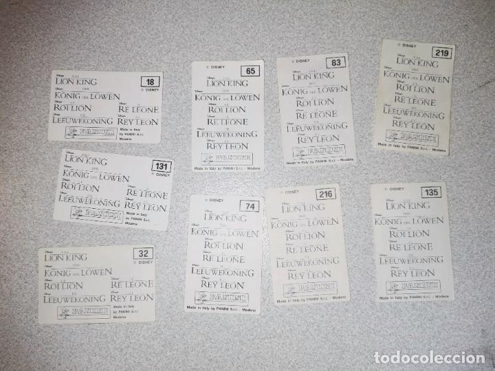 Coleccionismo cromos antiguos: lote 9 cromos el rey leon panini - Foto 2