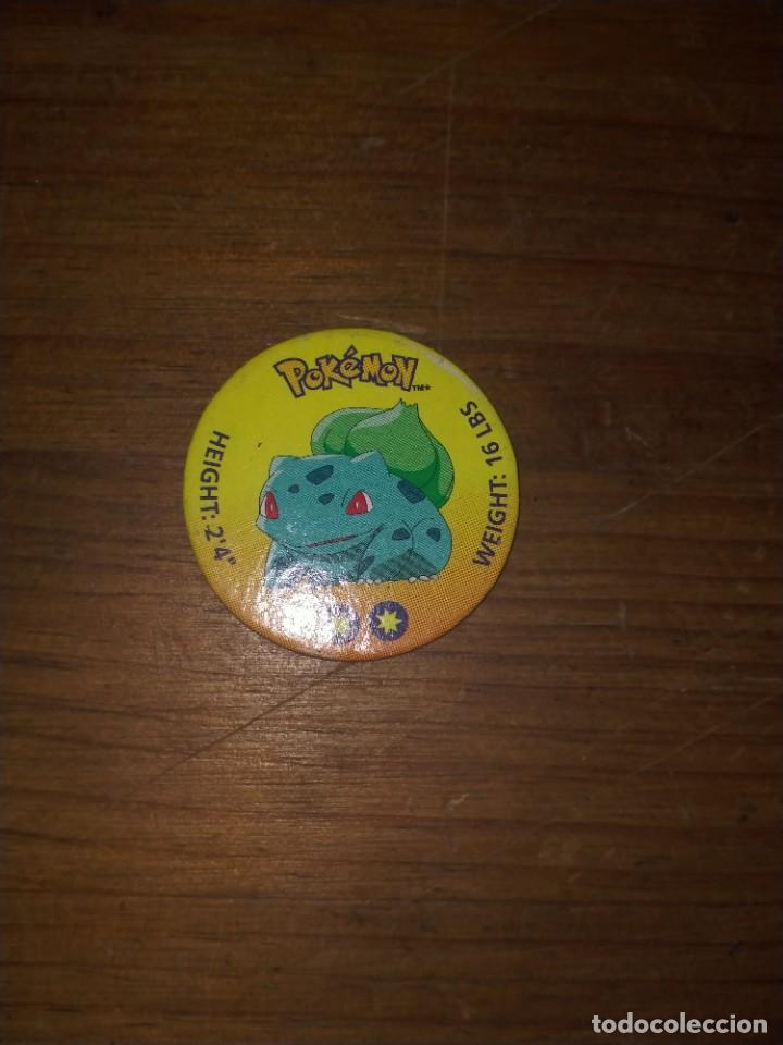 Coleccionismo cromos antiguos: TAZO POKEMON CHAPA BULBASAUR - Foto 1