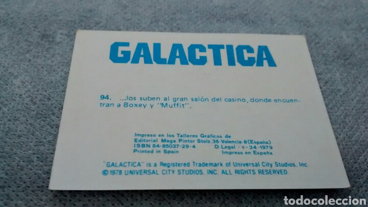 Coleccionismo cromos antiguos: GALACTICA, MAGA, CROMO 94 - Foto 2