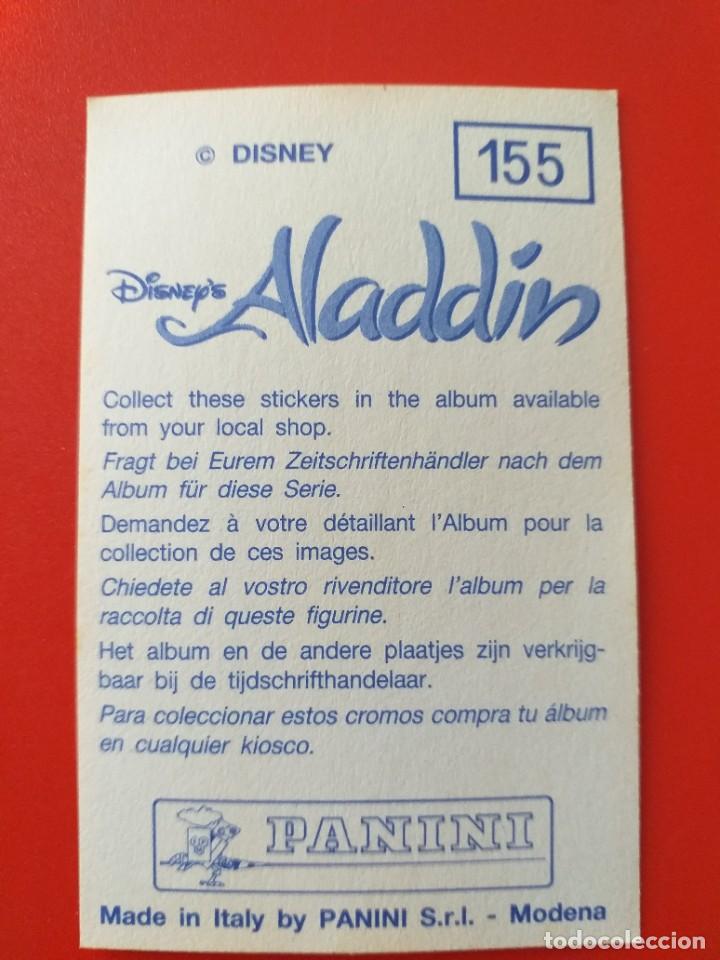 Coleccionismo cromos antiguos: CROMO ALADDIN. NUMERO 155. DISNEY. PANINI. - Foto 2