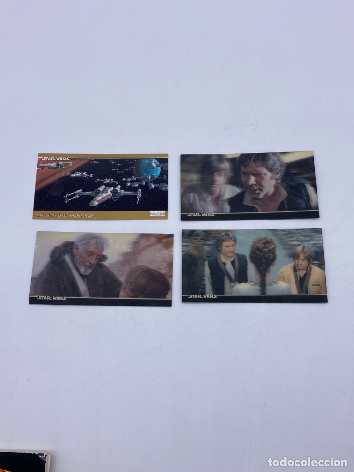 Colecionismo Cromos antigos: Lote de 4 cromos Star Wars Guerra de las galaxias Holograficos Topps 3D I