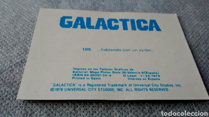 Coleccionismo cromos antiguos: GALACTICA, MAGA, CROMO 100 (A1) - Foto 2