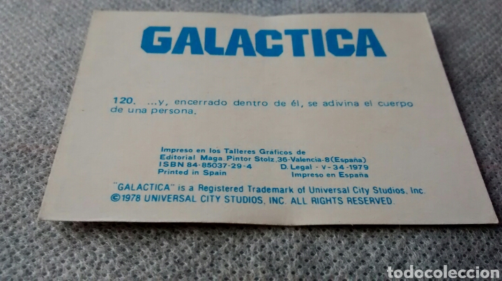 Coleccionismo cromos antiguos: GALACTICA, MAGA, CROMO 120 (A2) - Foto 2