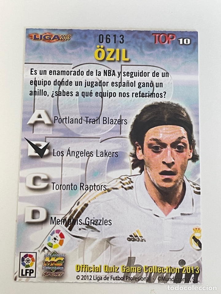Coleccionismo cromos antiguos: Ozil 613 verde mundicromo 2012-2013 - Foto 2