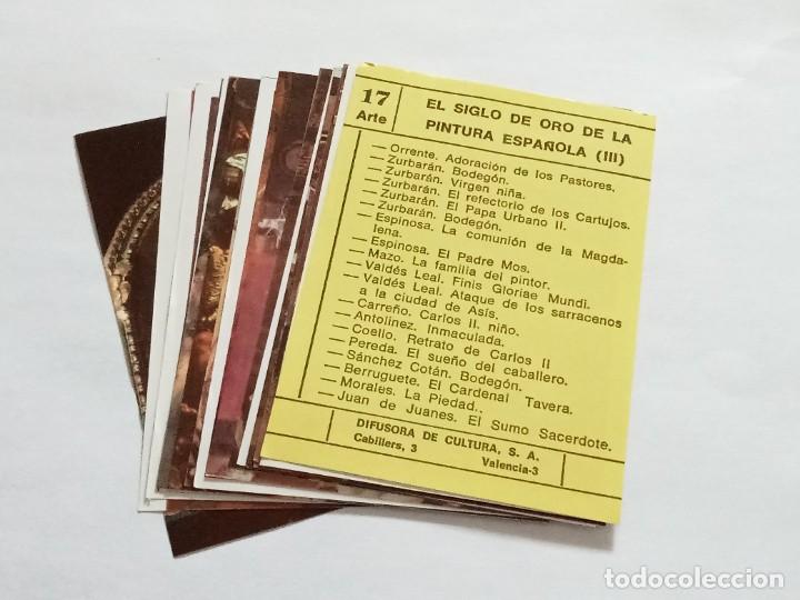 Colecionismo Cromos antigos: CROMOS DIFUSORA DE CULTURA. SERIE COMPLETA N&ordm; 17. EL SIGLO DE ORO DE LA PINTURA ESPA&Ntilde;OLA (III). VER
