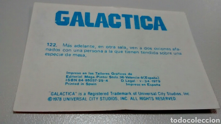 Coleccionismo cromos antiguos: GALACTICA, MAGA, CROMO 122 - Foto 2