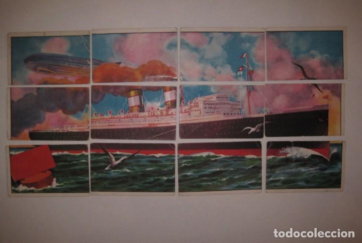 Coleccionismo cromos antiguos: ROMBECABEZAS-BARCO TRANSATLANTICO-COLECCION COMPLETA 12 CROMOS-SIN MARCA-VER FOTOS-(CR-2950)