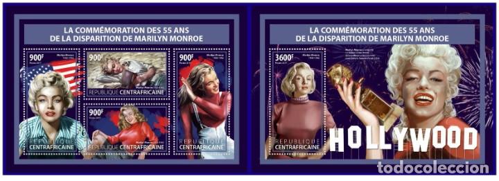 Coleccionismo cromos antiguos: Central Africa 2017 - Marilyn Monroe miniature set mnh**