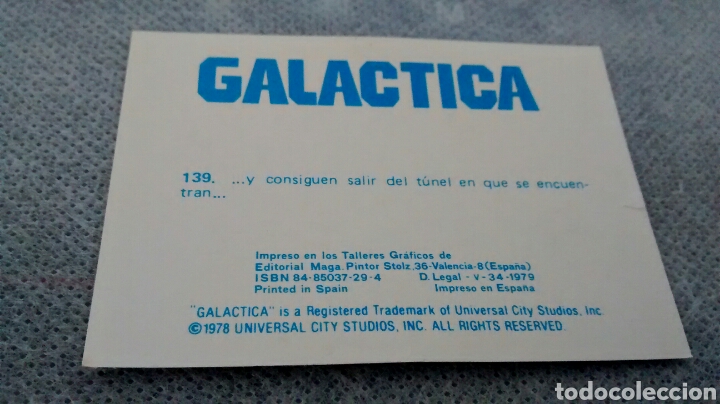 Coleccionismo cromos antiguos: GALACTICA, MAGA, CROMO 139 (A3) - Foto 2