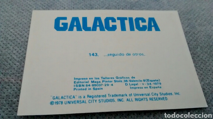 Coleccionismo cromos antiguos: GALACTICA, MAGA, CROMO 143 (A2) - Foto 2