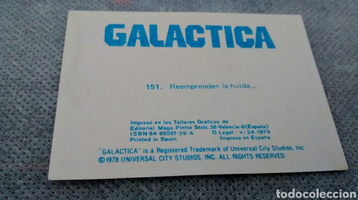 Coleccionismo cromos antiguos: GALACTICA, MAGA, CROMO 151(A2) - Foto 2