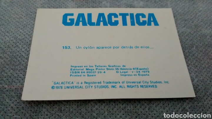 Coleccionismo cromos antiguos: GALACTICA, MAGA, CROMO 153 (A4) - Foto 2