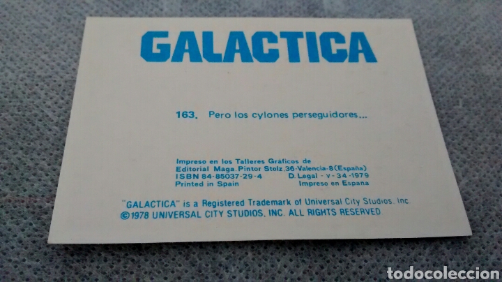 Coleccionismo cromos antiguos: GALACTICA, MAGA, CROMO 163(A2) - Foto 2