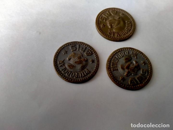 Coleccionismo Cromos antiguos: monedas pitufos apis