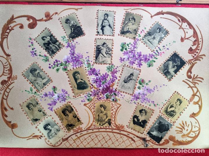 Coleccionismo cromos antiguos: LAMINA 17 CROMOS FOTOTIPIAS CAJAS DE CERILLAS SIGLO XIX MUJERES ARTISTAS CUPLETISTAS DE EPOCA AT 11