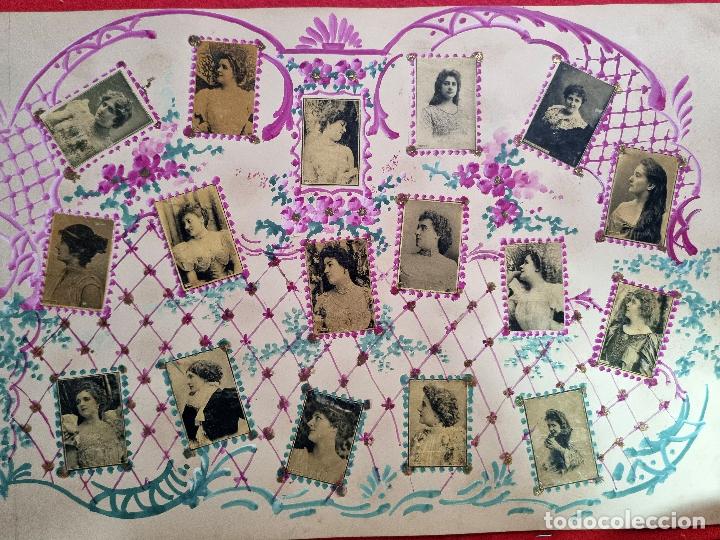 Collectionnisme Cartes &agrave; collectionner anciennes: LAMINA 17 CROMOS FOTOTIPIAS CAJAS DE CERILLAS SIGLO XIX MUJERES ARTISTAS CUPLETISTAS DE EPOCA AT 26