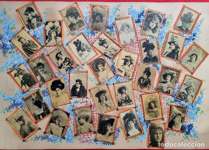 Collectionnisme Cartes &agrave; collectionner anciennes: LAMINA 34 CROMOS FOTOTIPIAS CAJAS DE CERILLAS SIGLO XIX MUJERES ARTISTAS CUPLETISTAS DE EPOCA AT 28