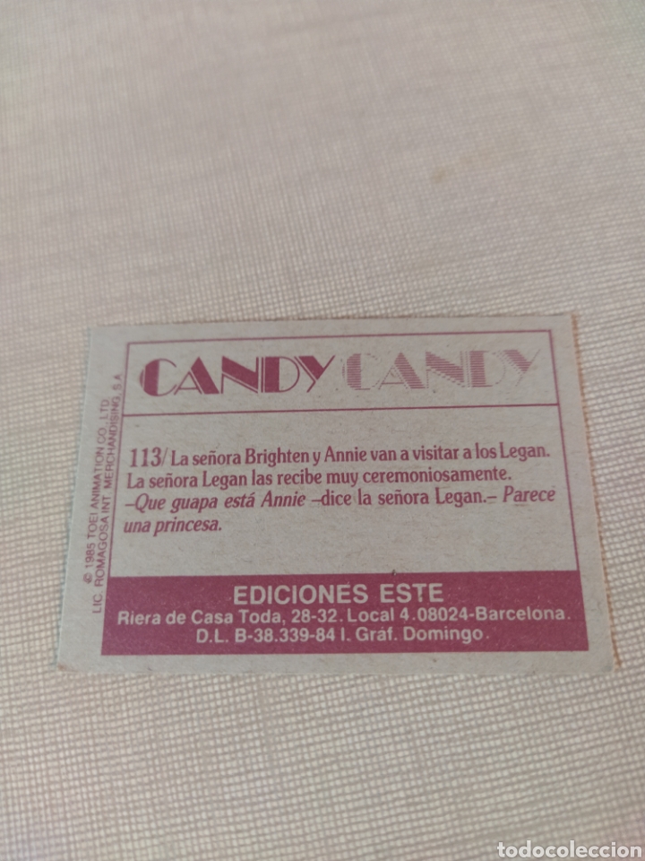 Coleccionismo cromos antiguos: Cromo CANDY CANDY EDICIONES ESTE SIN PEGAR N&deg;113 - Foto 2