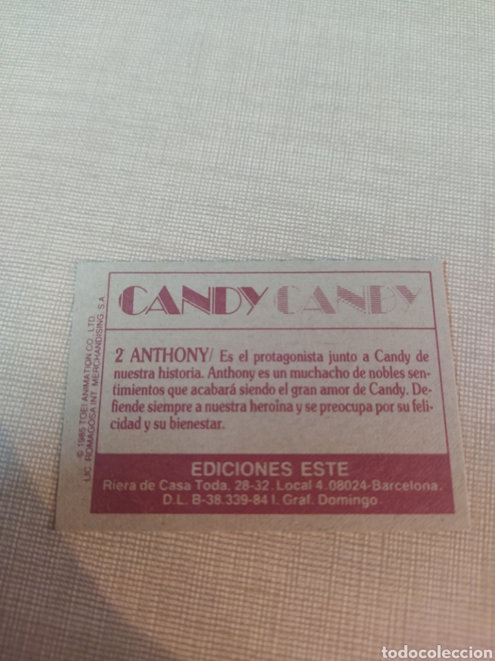 Coleccionismo cromos antiguos: Cromo CANDY CANDY EDICIONES ESTE SIN PEGAR N&deg;2 - Foto 2