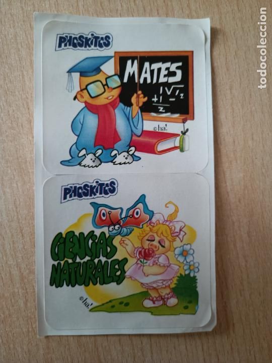 Coleccionismo cromos antiguos: PHOSKITOS PEQUE&Ntilde;ECOS MATES Y CIENCIAS NATURALES #27 28 NUEVA CROMO ADHESIVO