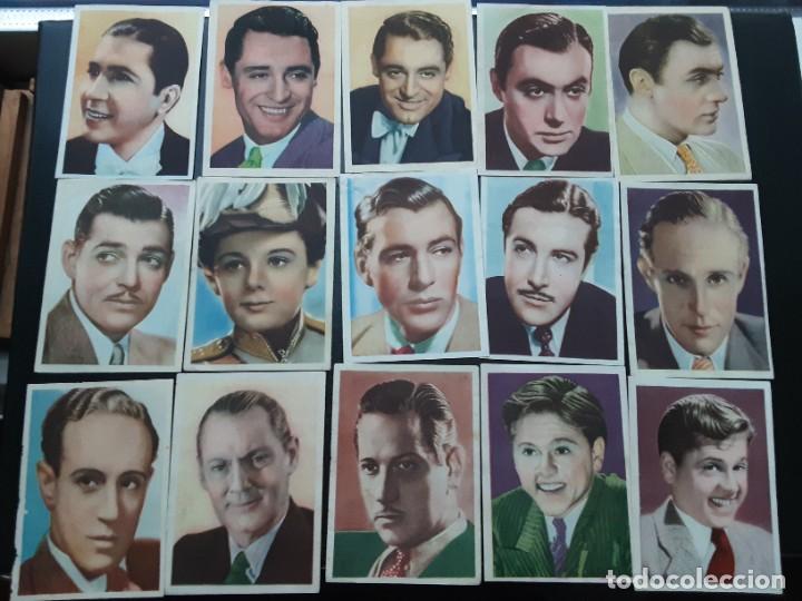 Coleccionismo cromos antiguos: Lote de 29 cromos CINEFOTO medianos, actores, Bruguera a&ntilde;os 40
