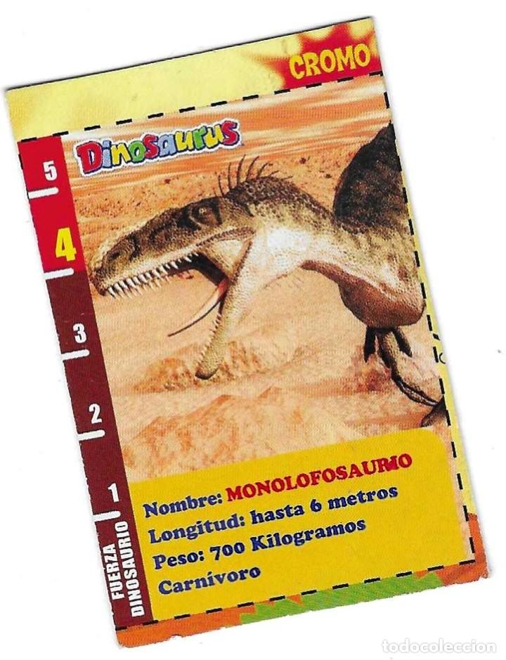 Coleccionismo cromos antiguos: LU -- DINOSAURUS -- JURASSIC PARK -- EL MUNDO PERDIDO -- MONOLOFOSAURIO