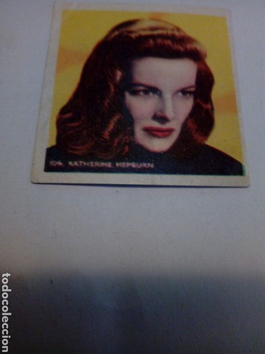 Coleccionismo cromos antiguos: Cromo tema cine de la actriz KATHERINE HEPBURN - Foto 1