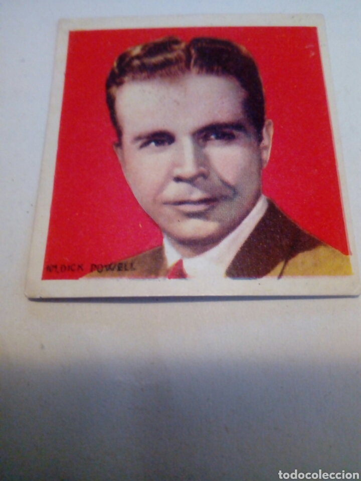 Coleccionismo cromos antiguos: Cromo tema cine del actor DICK POWELL - Foto 1
