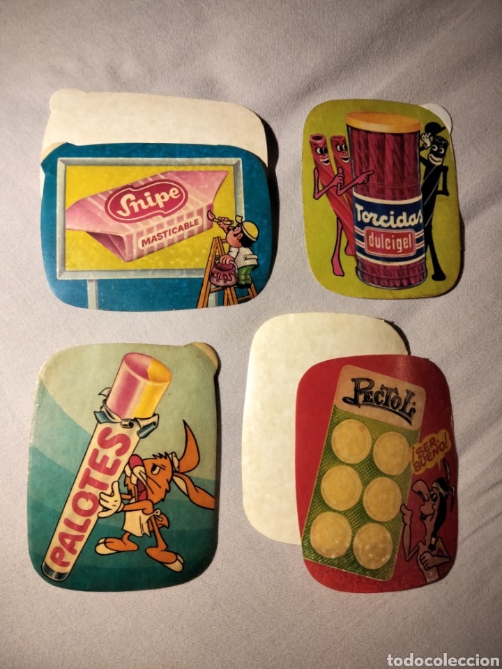 Coleccionismo cromos antiguos: Pegatinas Snipe masticable, torcidas dulcigel, palotes, pectol - Foto 1