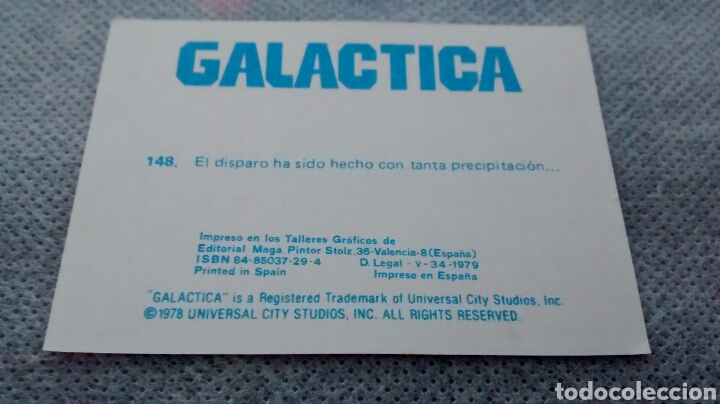 Coleccionismo cromos antiguos: GALACTICA, MAGA, CROMO 148 - Foto 2