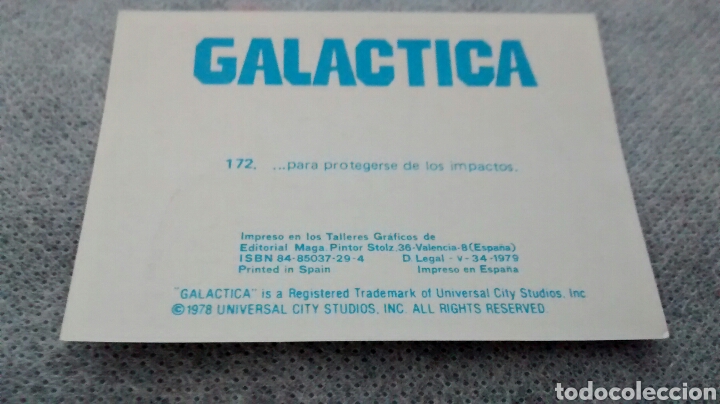 Coleccionismo cromos antiguos: GALACTICA, MAGA, CROMO 172 (A6) - Foto 2