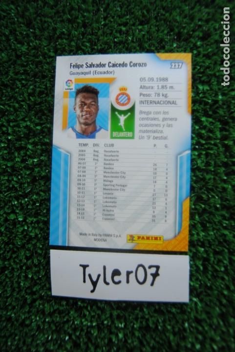 Coleccionismo cromos antiguos: 237 Caicedo Espanyol MEGACRACKS 16-17 - Foto 2