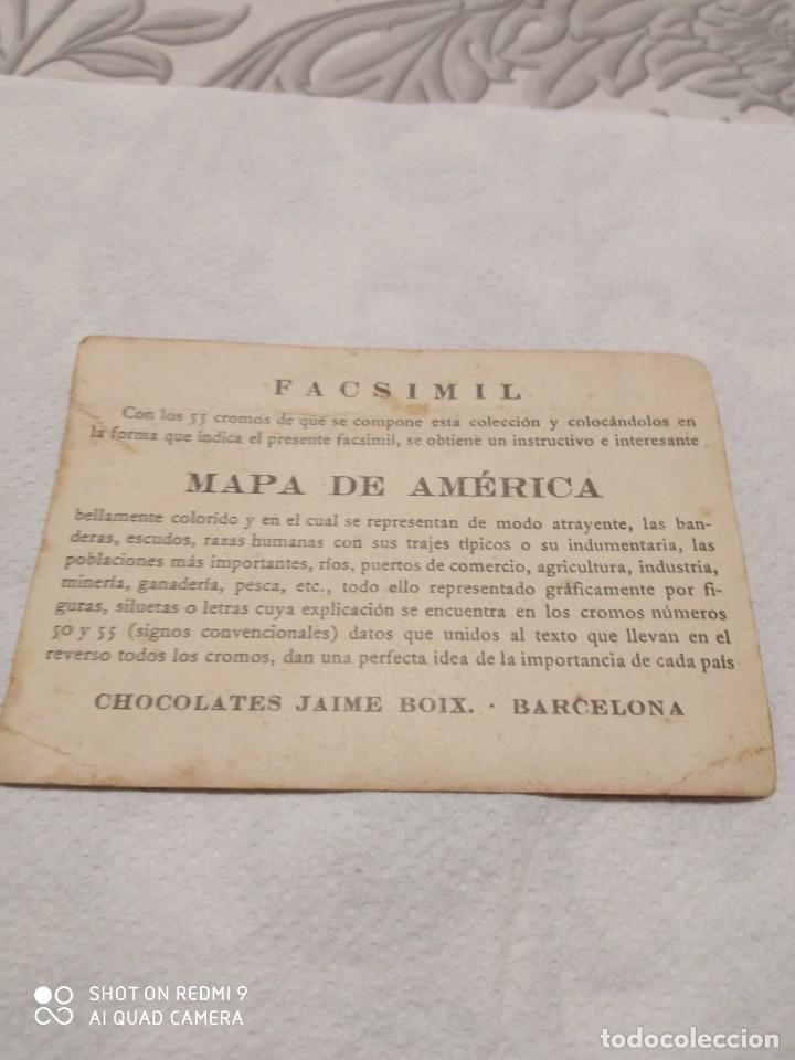 Coleccionismo Cromos antiguos: Mapa de América Completo 55;Cromos Buen Estado Chocolates Jaime Boix Barcelona de 1935 - Foto 4 - 338568778