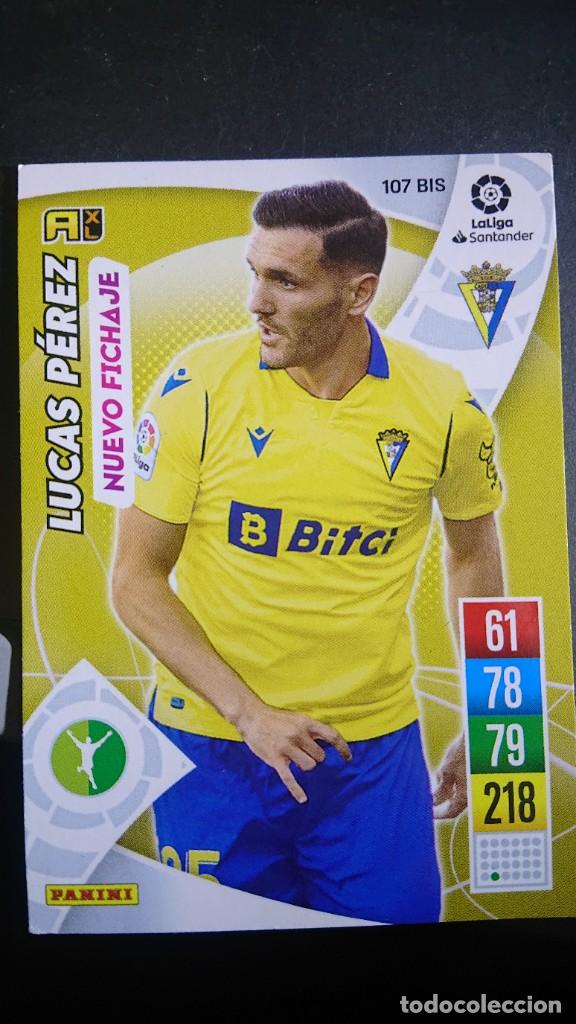 Collezionismo Figurine antiche: ADRENALYN XL LUCAS P&Eacute;REZ 107 BIS NUEVO FICHAJE 107 CADIZ CROMO LIGA 21 22 2021 2022 PANINI