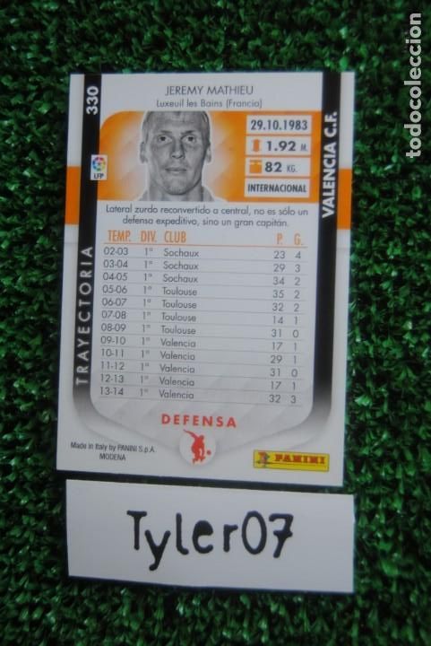 Coleccionismo cromos antiguos: 330 Mathieu Valencia MEGACRACKS 14-15 - Foto 2