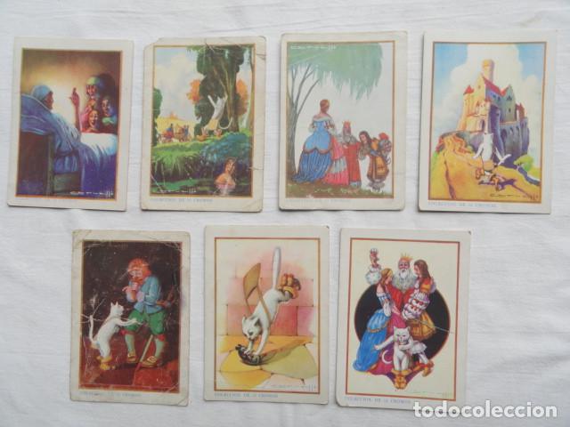 Coleccionismo cromos antiguos: 7 CROMOS - EL GATO CON BOTAS -. CHOCOLATES EVARISTO JUNCOSA. - Foto 1