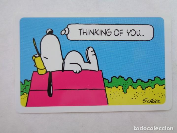 Coleccionismo cromos antiguos: TRAJETA - CROMO DE SNOOPY . PLASTICO - Foto 1