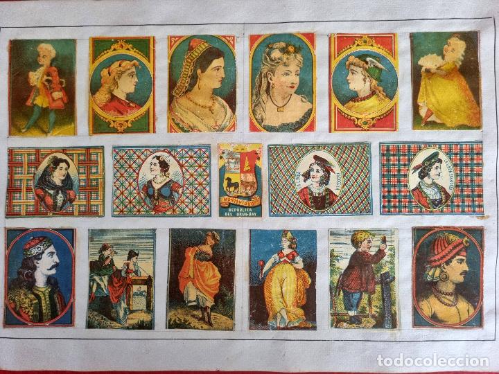 Coleccionismo cromos antiguos: HOJA CON 17 CROMOS CAJAS CERILLAS ANTIGUAS FOTOTIPIAS COLOR SIGLO XIX ORIGINALES RS108