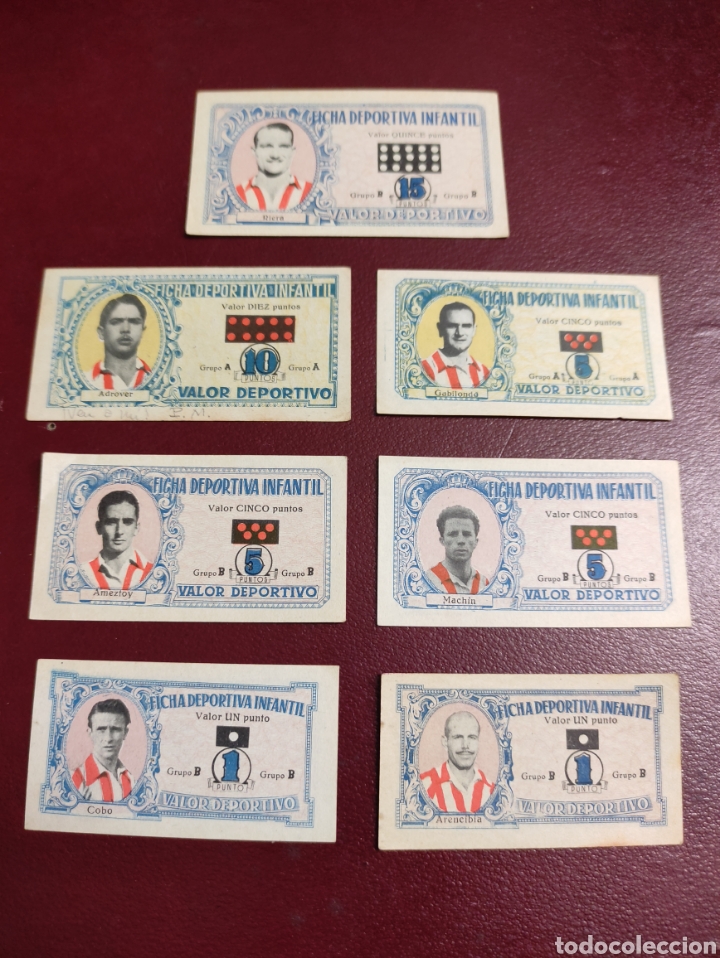 Coleccionismo Cromos antiguos: 7 cromos - Ficha Deportiva Infantil - Atl&eacute;tico Aviaci&oacute;n