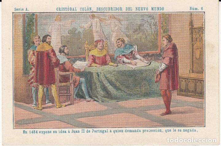 Coleccionismo cromos antiguos: CROMO CRISTOBAL COLON -CHOC. JUNCOSA - SERIE A NUM. 6 - Foto 1