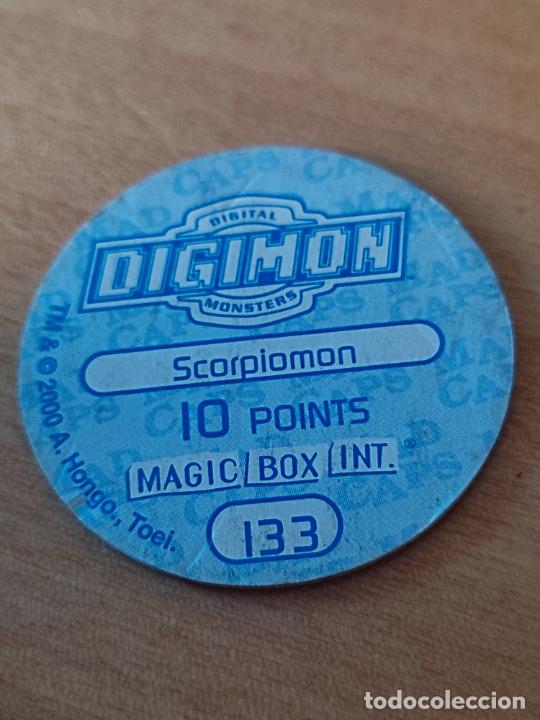 Coleccionismo cromos antiguos: DIGIMON MAGIC BOX INT 2000 TAZO N&ordm; 133 SCORPION - Foto 2