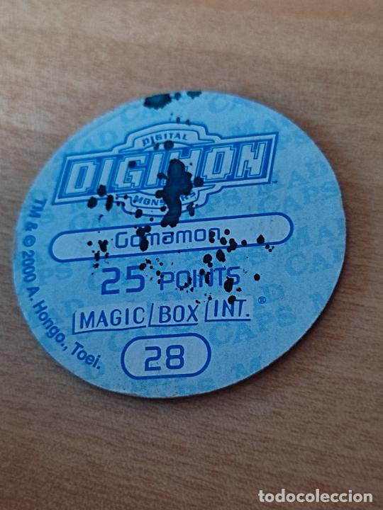 Coleccionismo cromos antiguos: DIGIMON MAGIC BOX INT 2000 TAZO N&ordm; 28 GOMAMON SOBADO - Foto 2