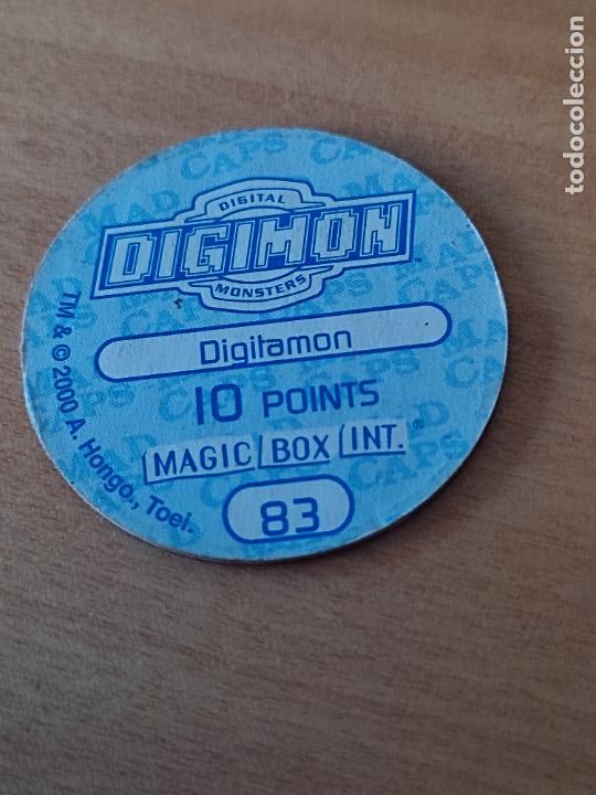 Coleccionismo cromos antiguos: DIGIMON MAGIC BOX INT 2000 TAZO N&ordm; 83 DIGITAMON - Foto 2