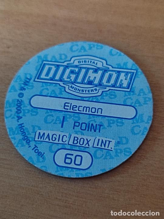 Coleccionismo cromos antiguos: DIGIMON MAGIC BOX INT 2000 TAZO N&ordm; 60 ELECMON - Foto 2