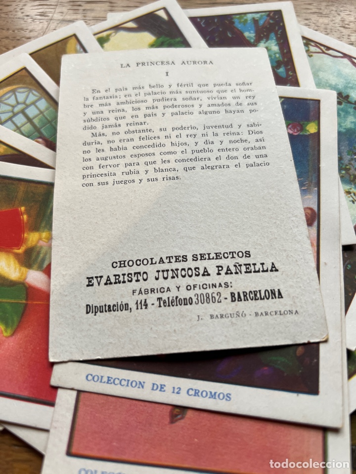 Coleccionismo cromos antiguos: LA PRINCESA AURORA - COMPLETA 12 CROMOS- CHOCOLATES JUNCOSA - Foto 2