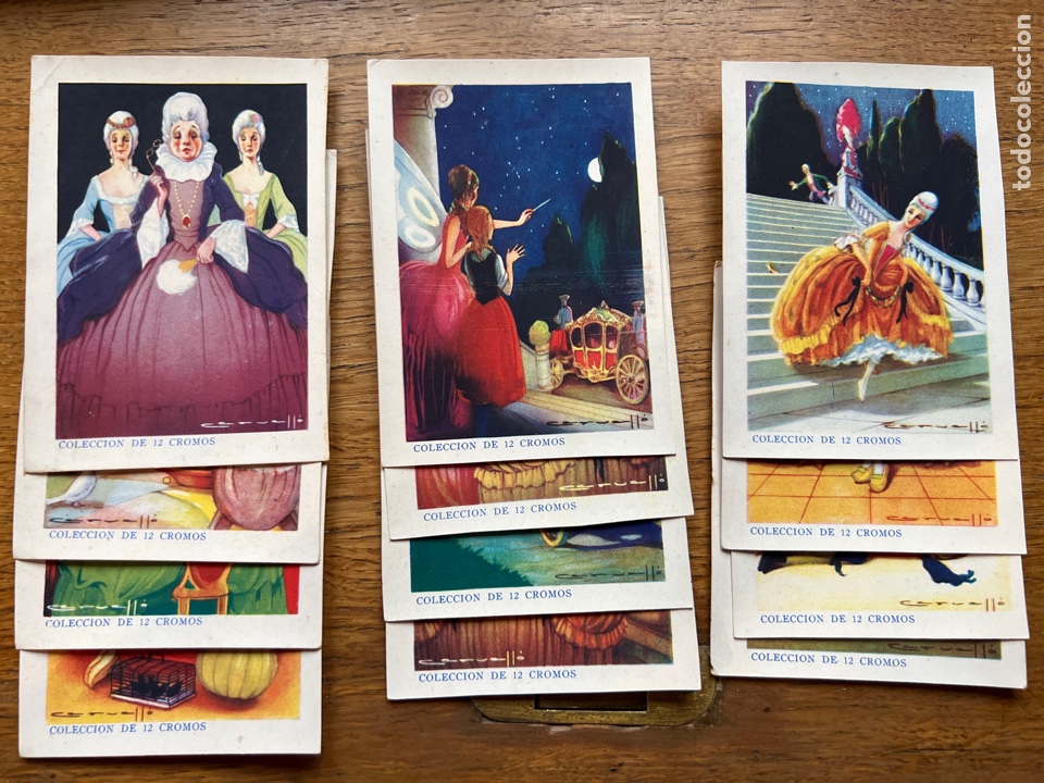 Coleccionismo cromos antiguos: LA CENICIENTA - COMPLETA 12 CROMOS - JUAN BARGU&Ntilde;&Oacute; - Foto 1
