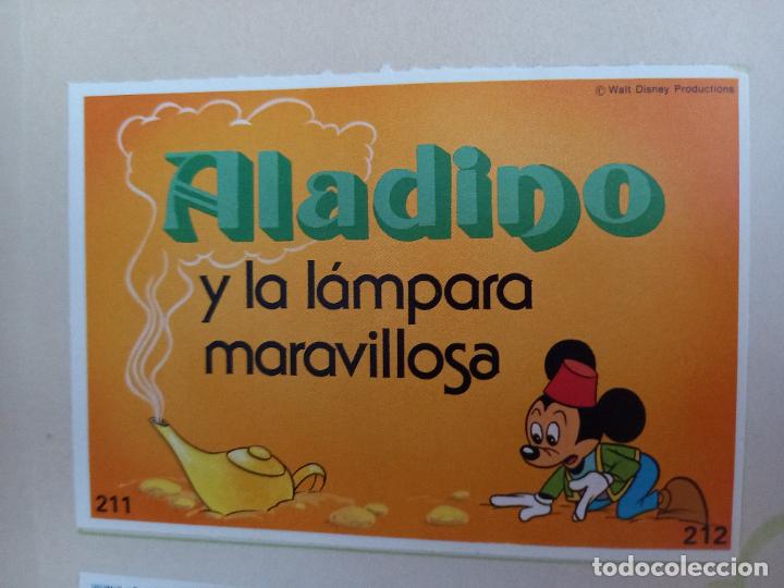 Coleccionismo cromos antiguos: EL MARAVILLOSO MUNDO DE WALT DISNEY. CLUB INTERNACIONAL DEL LIBRO aladino mickey mouse 211 212