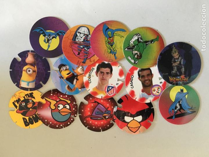Coleccionismo cromos antiguos: tazos variados, 12 unidades - Foto 1