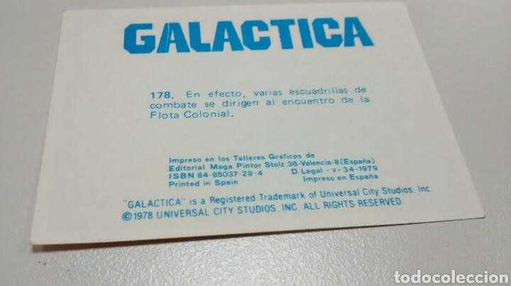 Coleccionismo cromos antiguos: GALACTICA, MAGA, CROMO 178(A2) - Foto 2